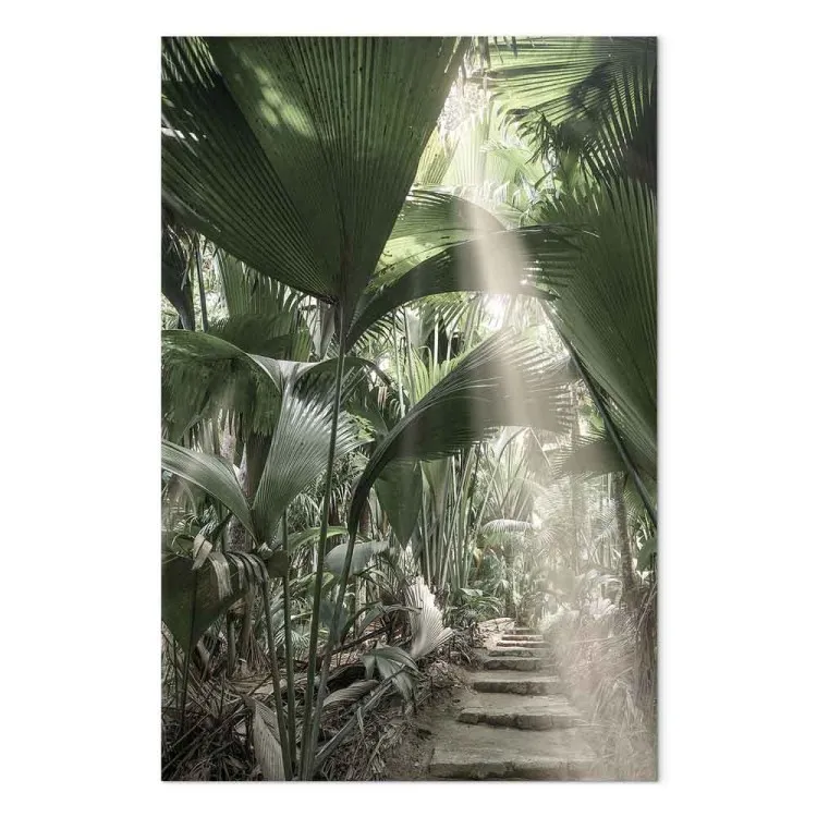 Haz de luz (1 pieza) vertical - paisaje tropical de plantas