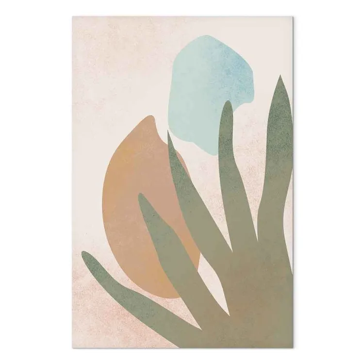 Agave bajo el sol (1 pieza) vertical - patrón abstracto en estilo boho