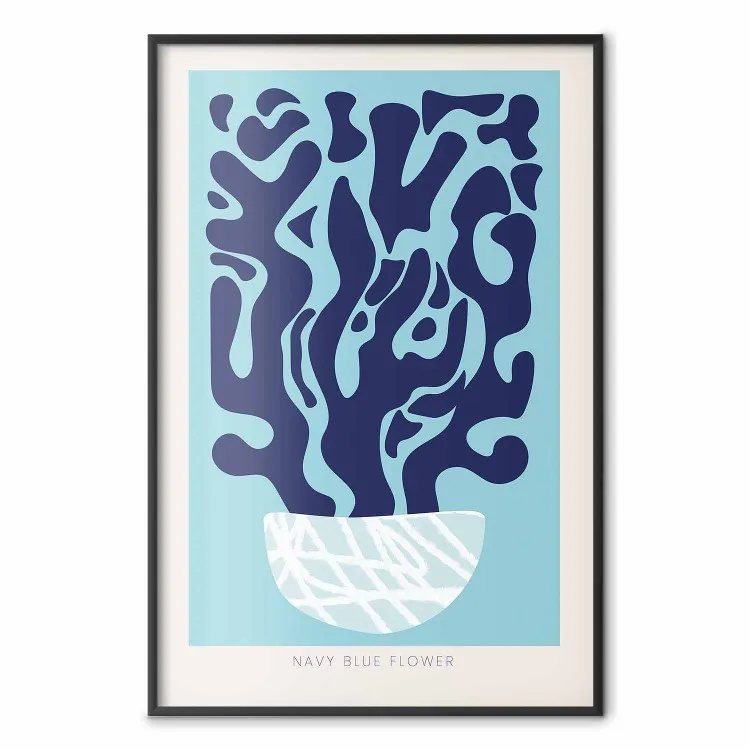 Composición azul marino - letra inglesa y plano abstracto
