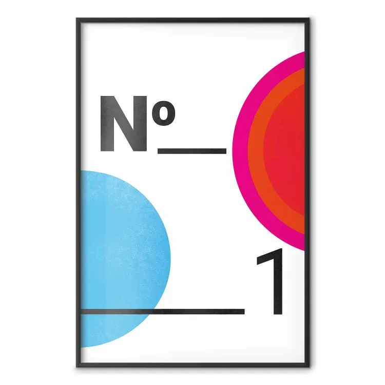 Número 1 - números negros figuras geométricas fondo blanco