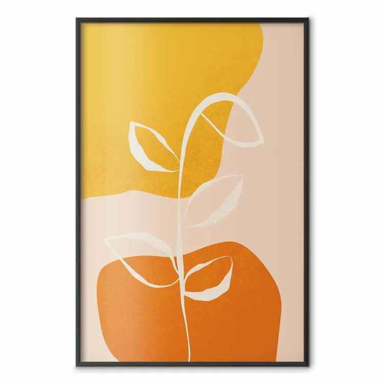 Planta joven - planta abstracta sobre fondo pastel