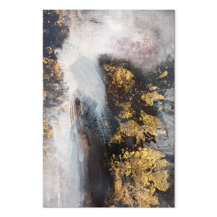 Lana dorada (1 pieza) vertical - textura abstracta y moderna