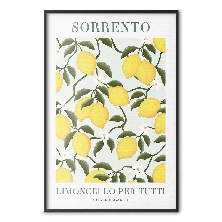 Limones Sorrento - frutas e inscripciones italianas