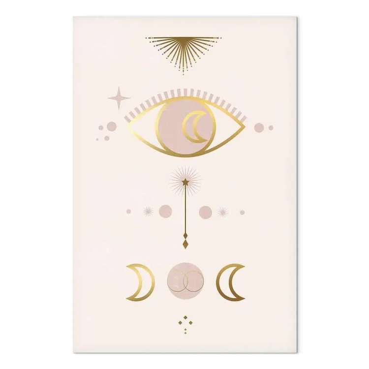 Símbolos de la noche - abstracción en estilo scandi boho
