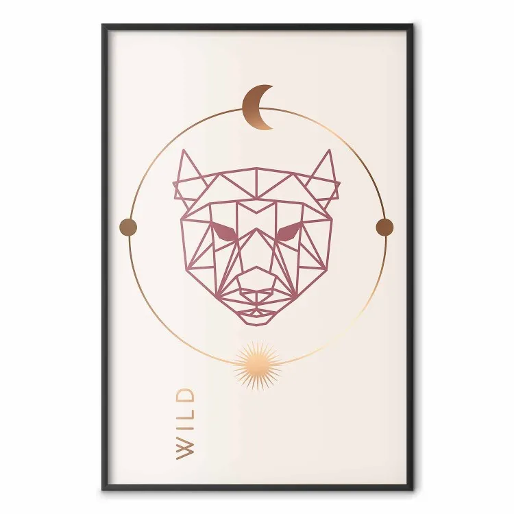 Salvaje del corazón - animal y sistema solar en abstracción geométrica