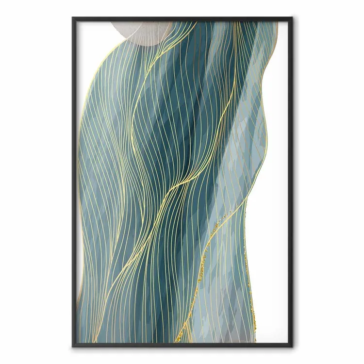 Turquoise Wave - elegante abstracción en color verde botella