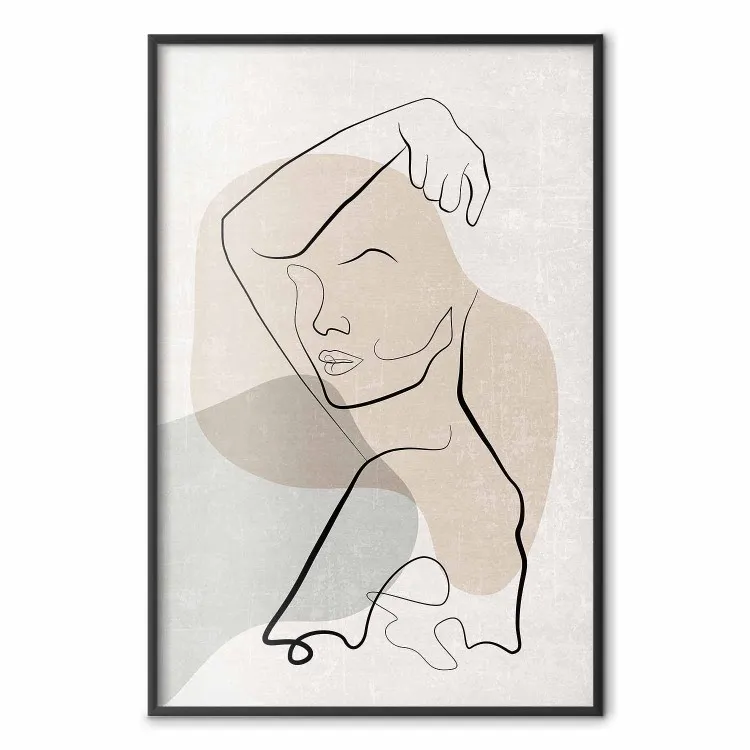 Mañana romántica: cálida abstracción en estilo lineal
