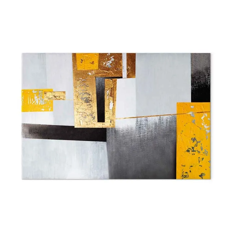 Posición dorada (1 pieza) - abstracción moderna con figuras