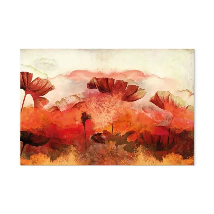 Flores ardientes (1 pieza) - paisaje de colores cálidos