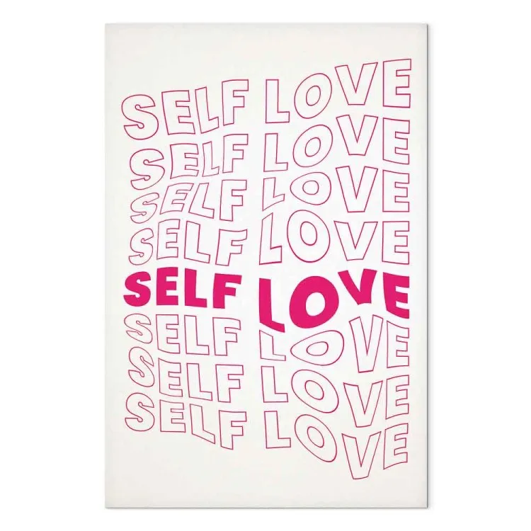 Mantra del amor (1 pieza) vertical - inscripción repetida varias veces