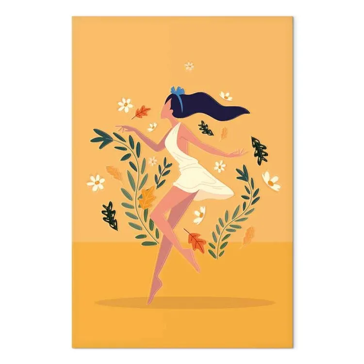 Danza entre flores (1 pieza) vertical - mujer entre flores