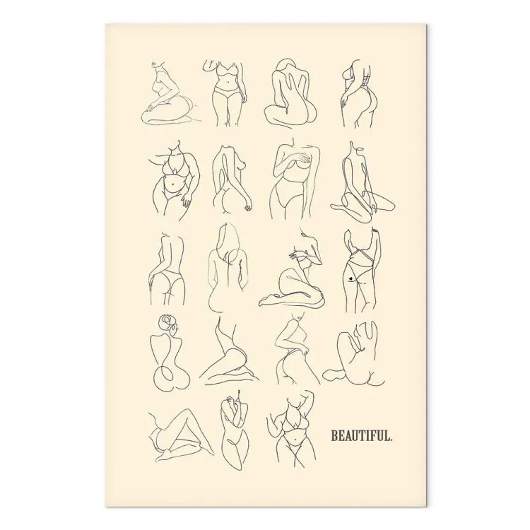 Formas bellas (1 pieza) vertical - figura femenina en estilo lineal