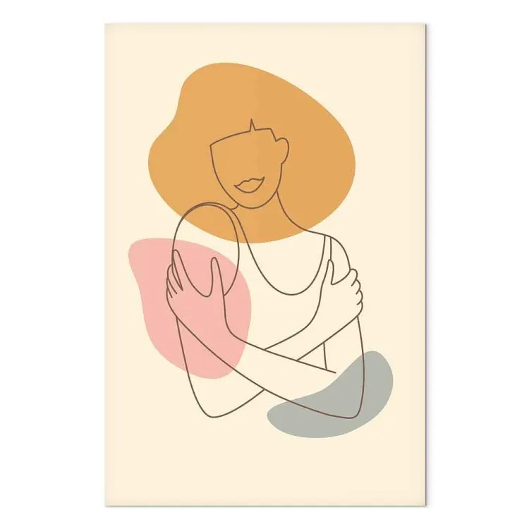 Abrázate ti mismo (1 pieza) vertical - figura femenina, lineal