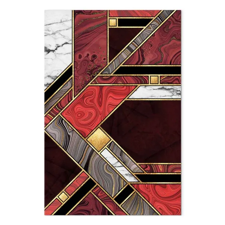 Geometría rojo-oro (1 parte) - elegante abstracción