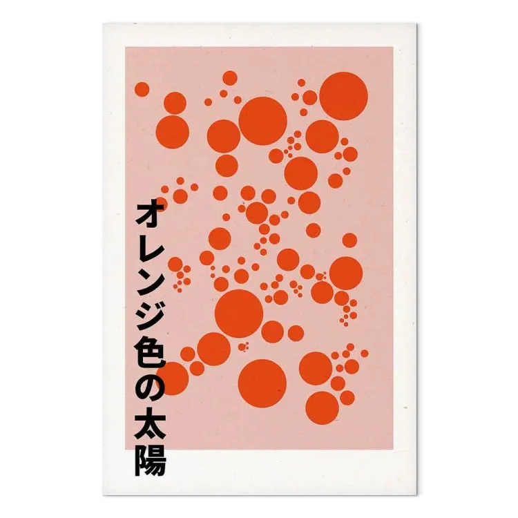 Soles naranjas (1 parte) - abstracción sobre fondo rosa