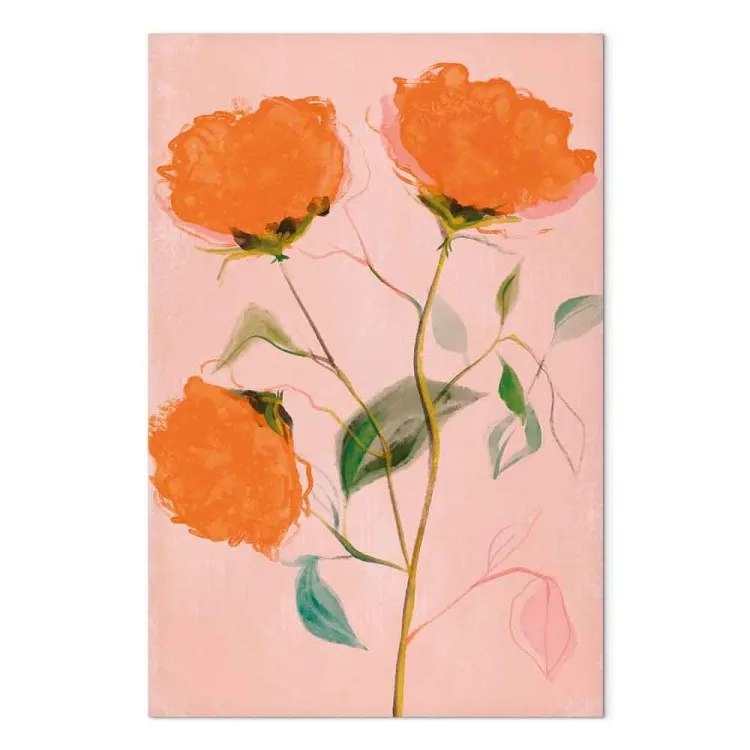 Flores naranjas (1 parte) - tres rosas en flor