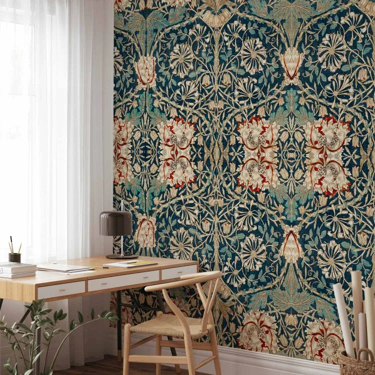 Simetría con flores - mosaico ecléctico con motivo de naturaleza