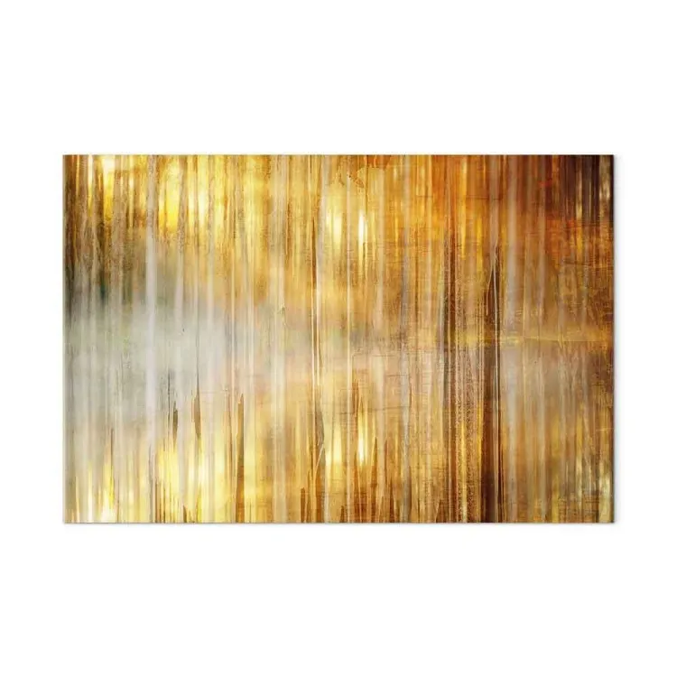 Mañana en la bahía (1-pieza) amplio - abstracción en tonos dorados