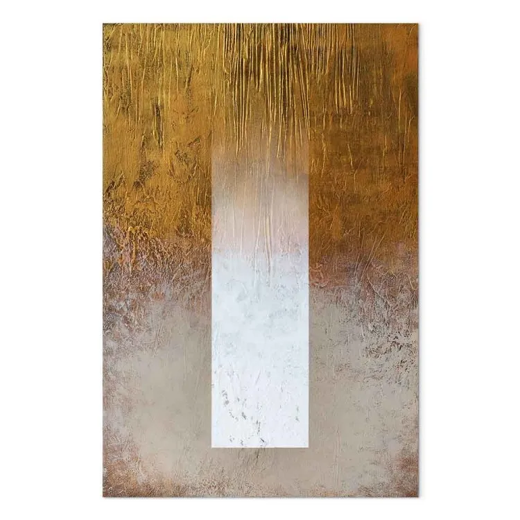 Espectro abstracto (1-pieza) - franja blanca, fondo gris-oro