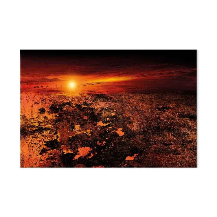 Paisaje (1-parte) - Vista del atardecer y cielo rojo sangre