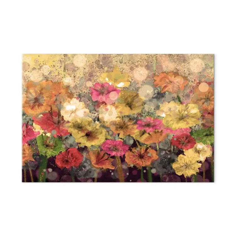 Rocío en prado pintado (1 parte) - flores primaverales multicolores
