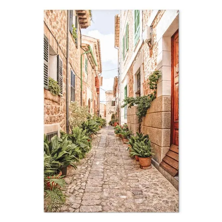 Calle tranquila (1 parte) - vista de la ciudad española y plantas