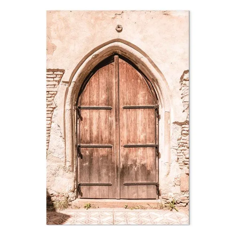 Portón misterioso (1 parte) - paisaje urbano con puerta de madera