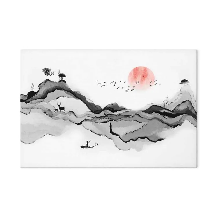 Montañas acuareladas (1 parte) - paisaje, estilo japonés