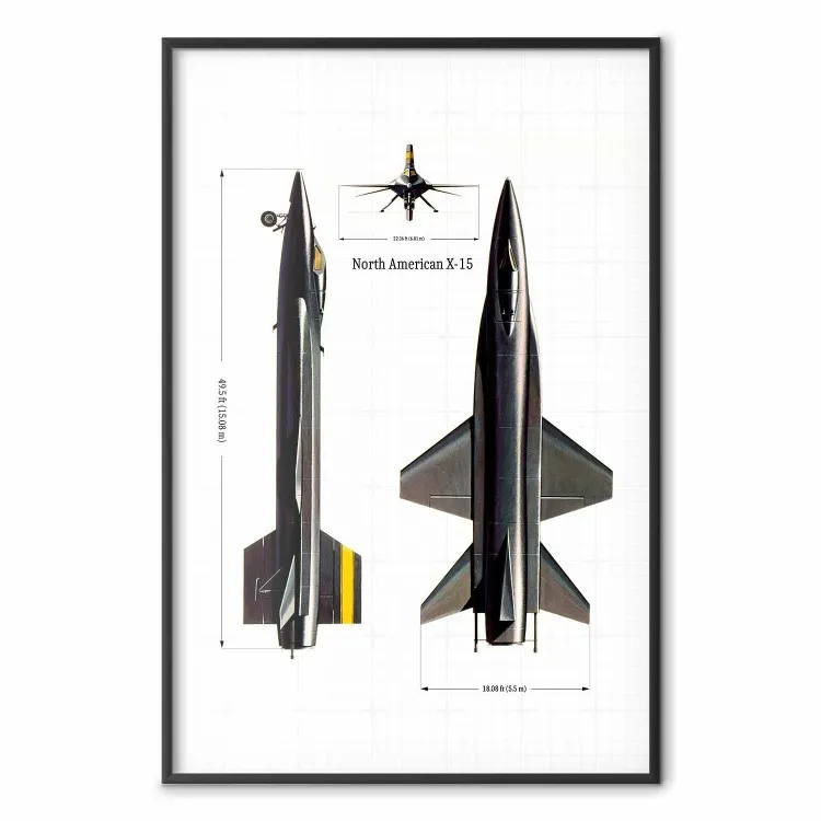 Avión cohete norteamericano X-15 con sus dimensiones