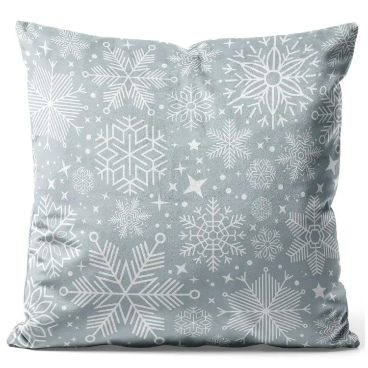 Plantas estrelladas - motivos blancos sobre fondo gris