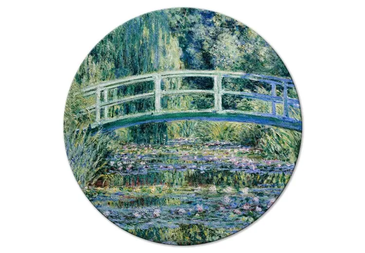 Puente japonés en Giverny - paisaje de bosque con río