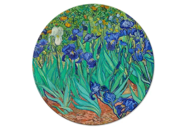 Irises de Vincent van Gogh - flores azules en un prado