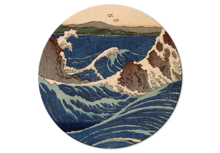 Xilografía japonesa de Utagawa Hiroshige - gran ola azul