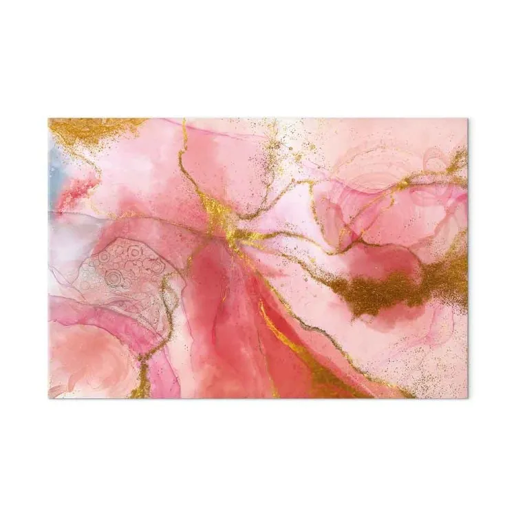 Fantasía rosa (1-parte) - abstracción única en acuarela