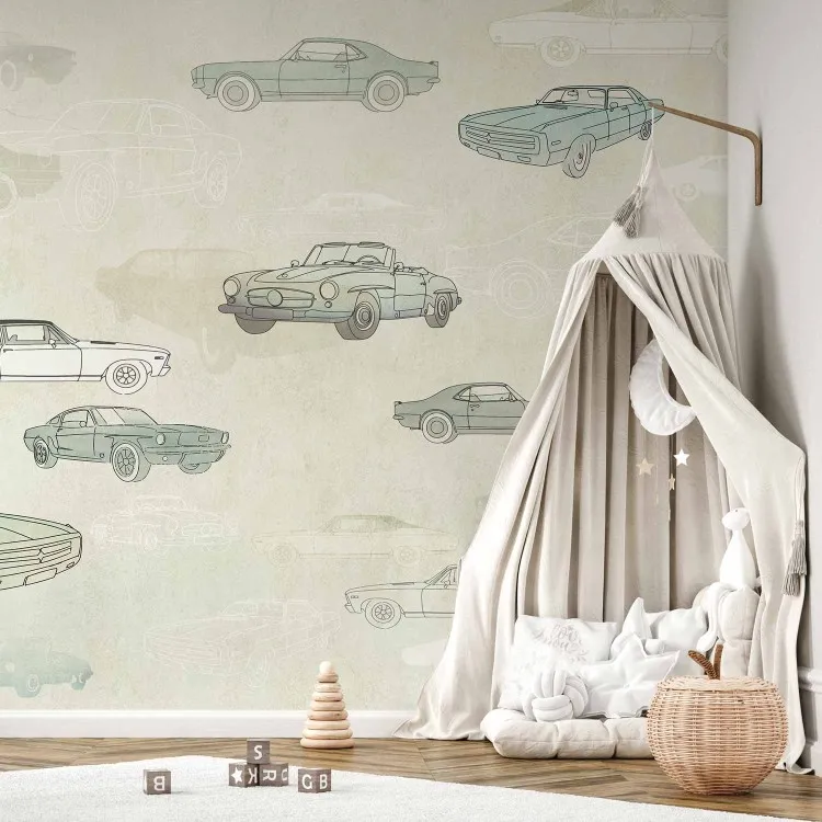 Coches - bocetos y dibujos de coches en colores suaves