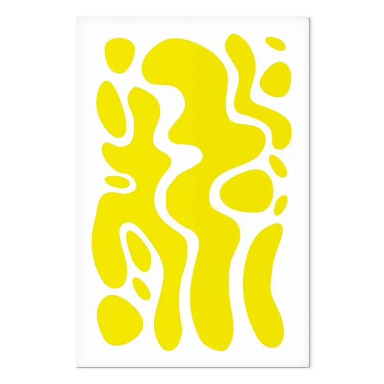 Abstracción geométrica (1-parte) - formas y figuras amarillas fluidas