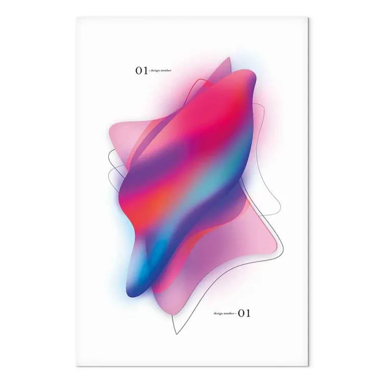 Abstracción colorida (1-parte) - formas elevadas en tonos de rosa