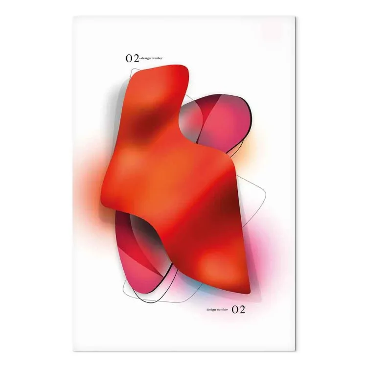 Abstracción neón (1 parte) - formas en tonos rojos