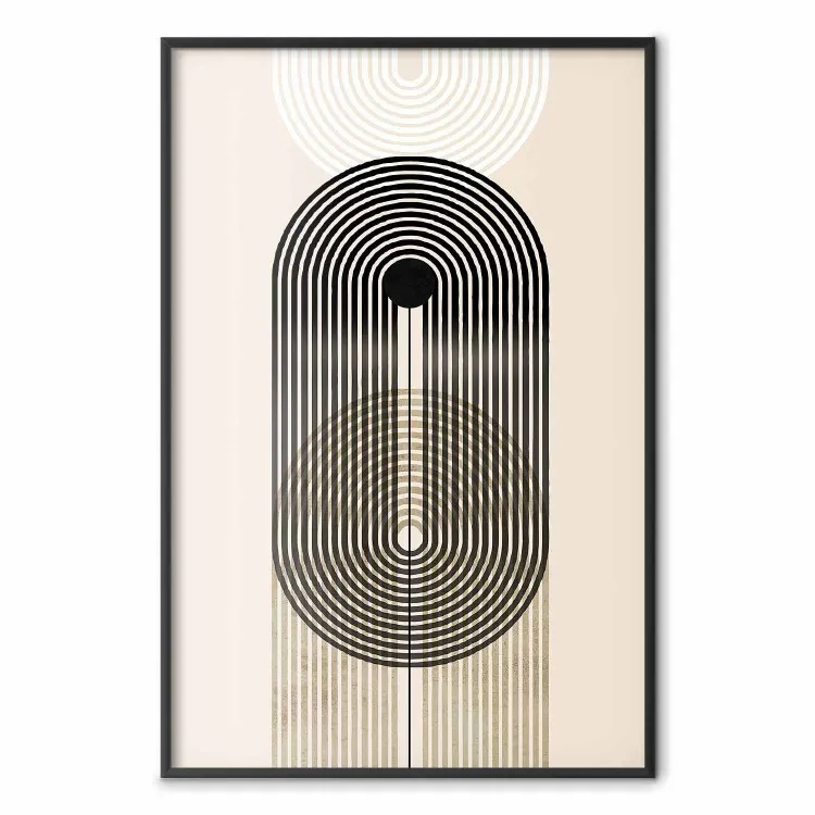 Abstracción - formas geométricas negro, blanco y marrón