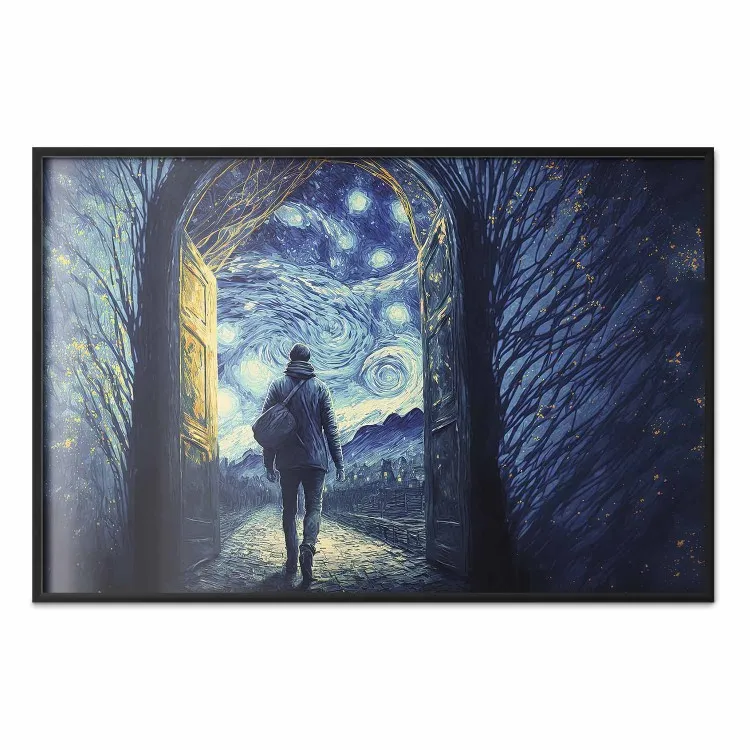Puerta al mundo nocturno - imagen inspirada en la obra de van Gogh