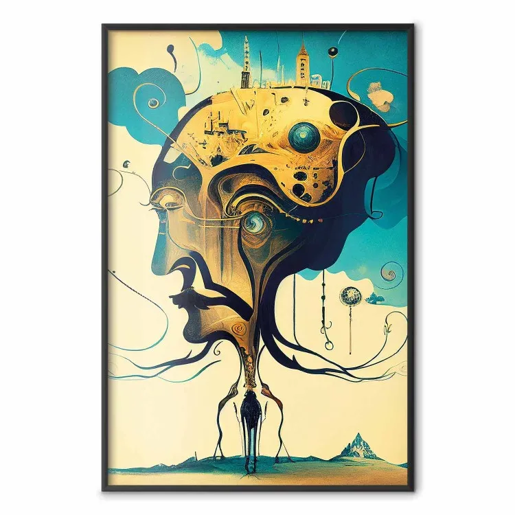 Retrato abstracto: representación surrealista de un hombre