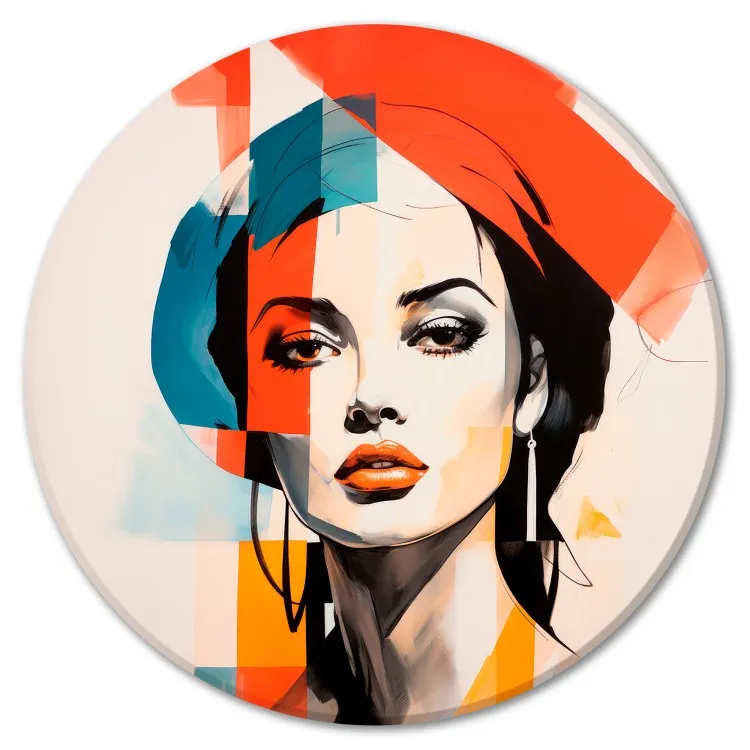 Sombras de feminidad - retrato con manchas de color abstractas