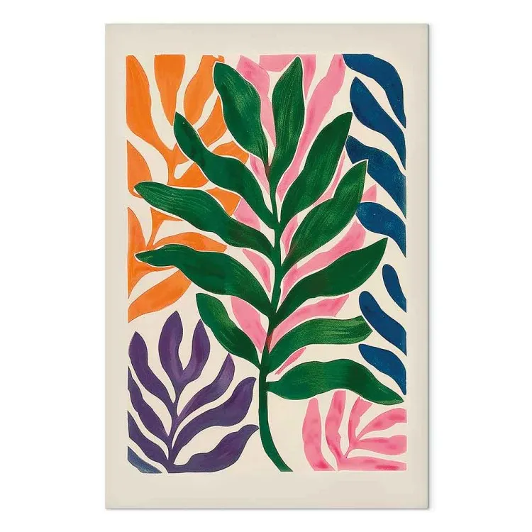 Hojas de colores - composición inspirada en la obra de Matisse