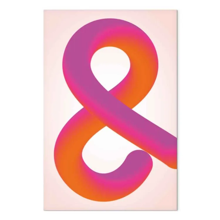 Ilusión de ampersand - figura degradada en tonos intensos