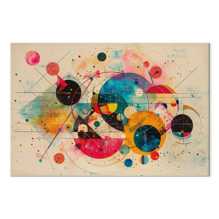 Abstracción cósmica: círculos y formas al estilo de Kandinsky